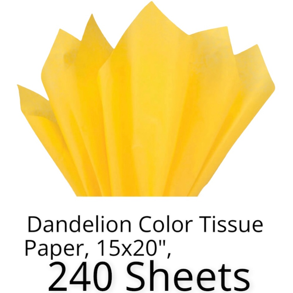 📦 SALE 📦 Tissue Paper, Dandelion, Bulk Pack, 240 Sheets, 15x20 - Picture 2 of 2